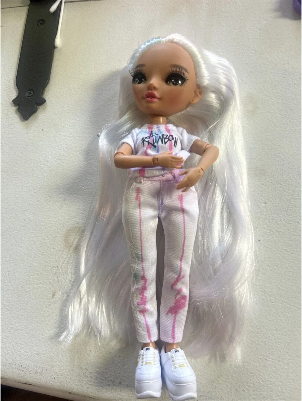 Rainbow High Color Create Fashion Doll DYI Custom Tie Dye Outfit White Hair